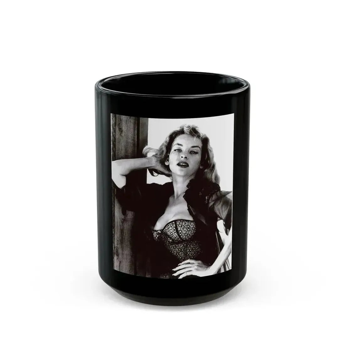 Eve Meyer #60 (Vintage Female Icon) Black Coffee Mug 15oz - Go Mug Yourself