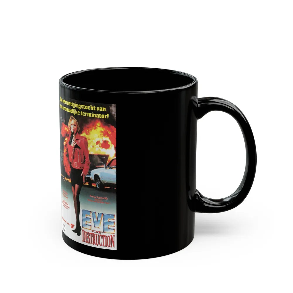 EVE OF DESTRUCTION GERMAN (VHS COVER) - Black Coffee Mug-Go Mug Yourself