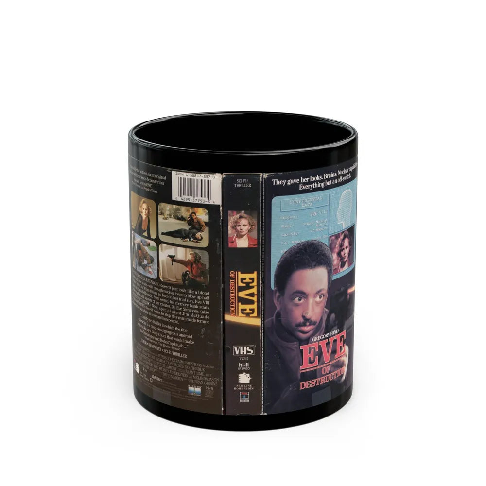 EVE OF DESTRUCTION (VHS COVER) - Black Coffee Mug-11oz-Go Mug Yourself