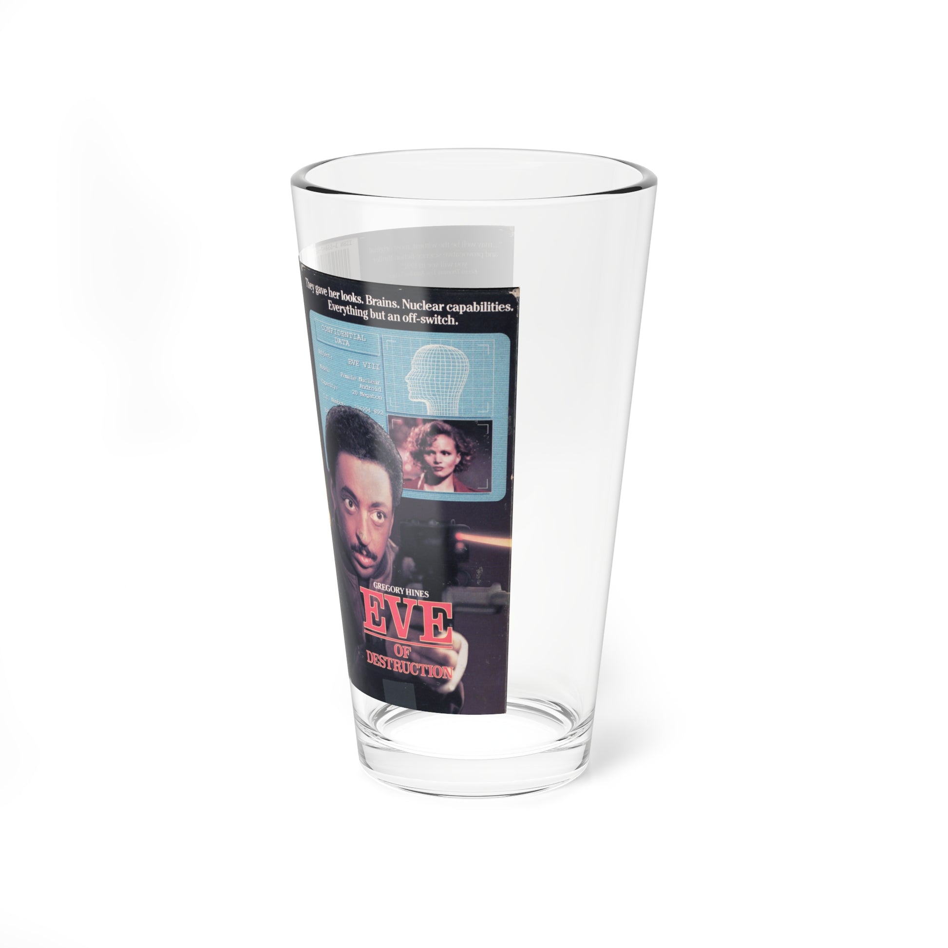 EVE OF DESTRUCTION (VHS COVER) Pint Glass 16oz-Go Mug Yourself