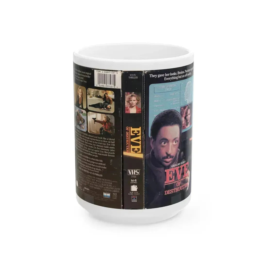 EVE OF DESTRUCTION (VHS COVER) - White Coffee Mug 15oz - Go Mug Yourself