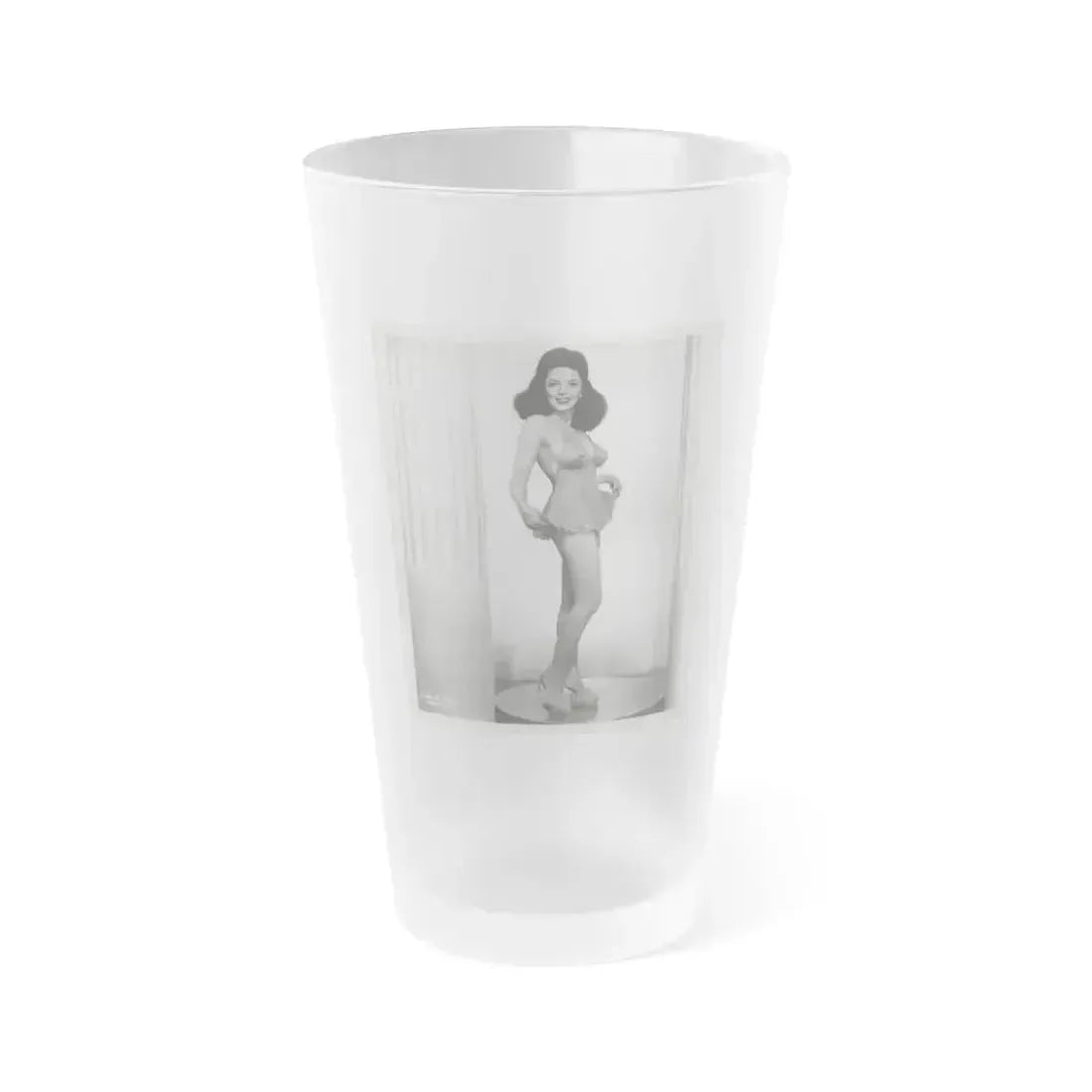 Evelyn West #01 (Vintage Female Icon) Frosted Pint Glass 16oz 16oz Frosted - Go Mug Yourself