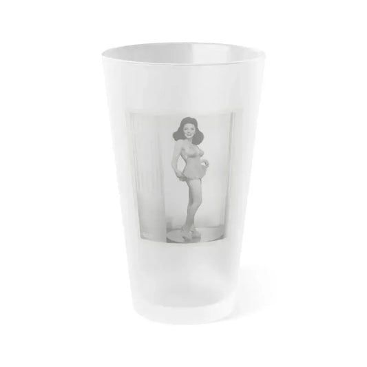 Evelyn West #01 (Vintage Female Icon) Frosted Pint Glass 16oz 16oz Frosted - Go Mug Yourself