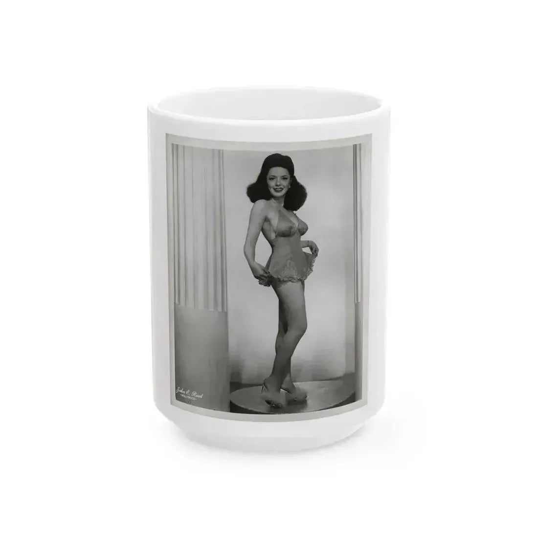 Evelyn West #01 (Vintage Female Icon) White Coffee Mug 15oz - Go Mug Yourself