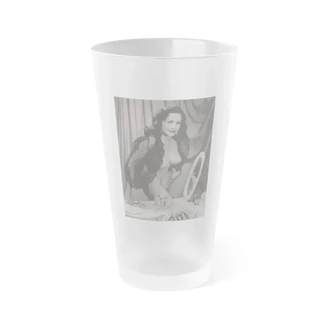 Evelyn West #04 (Vintage Female Icon) Frosted Pint Glass 16oz 16oz Frosted - Go Mug Yourself