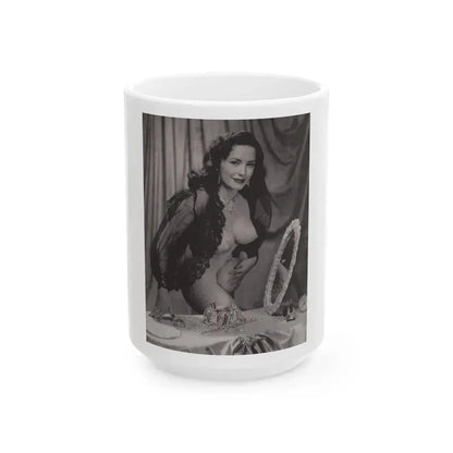 Evelyn West #04 (Vintage Female Icon) White Coffee Mug 15oz - Go Mug Yourself