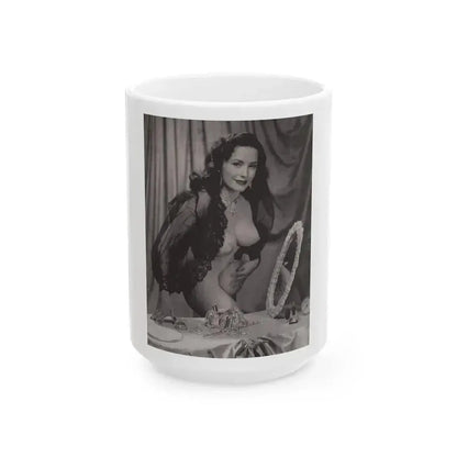 Evelyn West #04 (Vintage Female Icon) White Coffee Mug 15oz - Go Mug Yourself