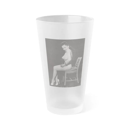 Evelyn West #06 (Vintage Female Icon) Frosted Pint Glass 16oz-16oz-Frosted-Go Mug Yourself