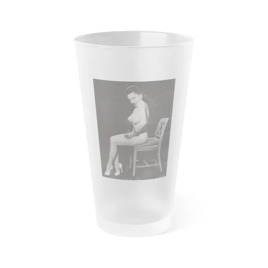 Evelyn West #06 (Vintage Female Icon) Frosted Pint Glass 16oz-16oz-Frosted-Go Mug Yourself