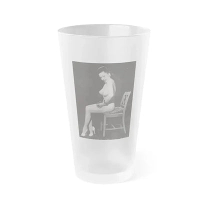 Evelyn West #06 (Vintage Female Icon) Frosted Pint Glass 16oz 16oz Frosted - Go Mug Yourself
