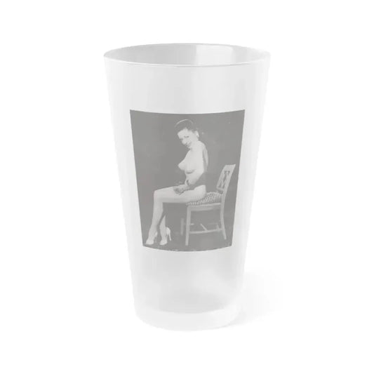 Evelyn West #06 (Vintage Female Icon) Frosted Pint Glass 16oz 16oz Frosted - Go Mug Yourself