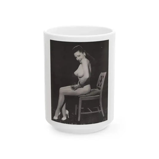 Evelyn West #06 (Vintage Female Icon) White Coffee Mug 15oz - Go Mug Yourself