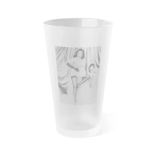Evelyn West #07 (Vintage Female Icon) Frosted Pint Glass 16oz 16oz Frosted - Go Mug Yourself