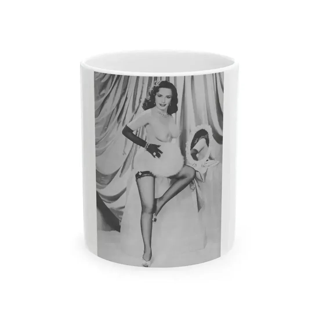 Evelyn West #07 (Vintage Female Icon) White Coffee Mug 11oz - Go Mug Yourself