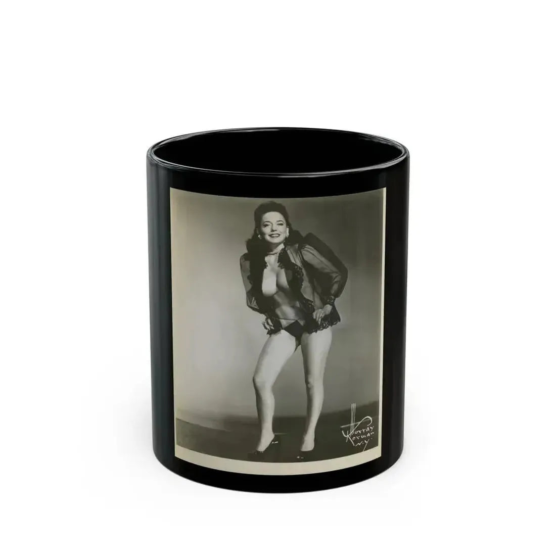 Evelyn West #09 (Vintage Female Icon) Black Coffee Mug 11oz - Go Mug Yourself