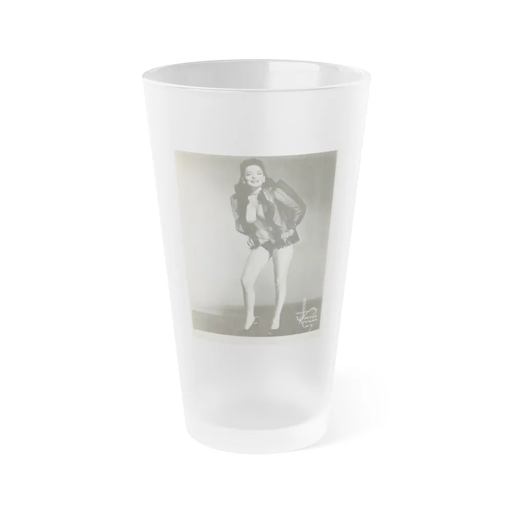 Evelyn West #09 (Vintage Female Icon) Frosted Pint Glass 16oz-16oz-Frosted-Go Mug Yourself