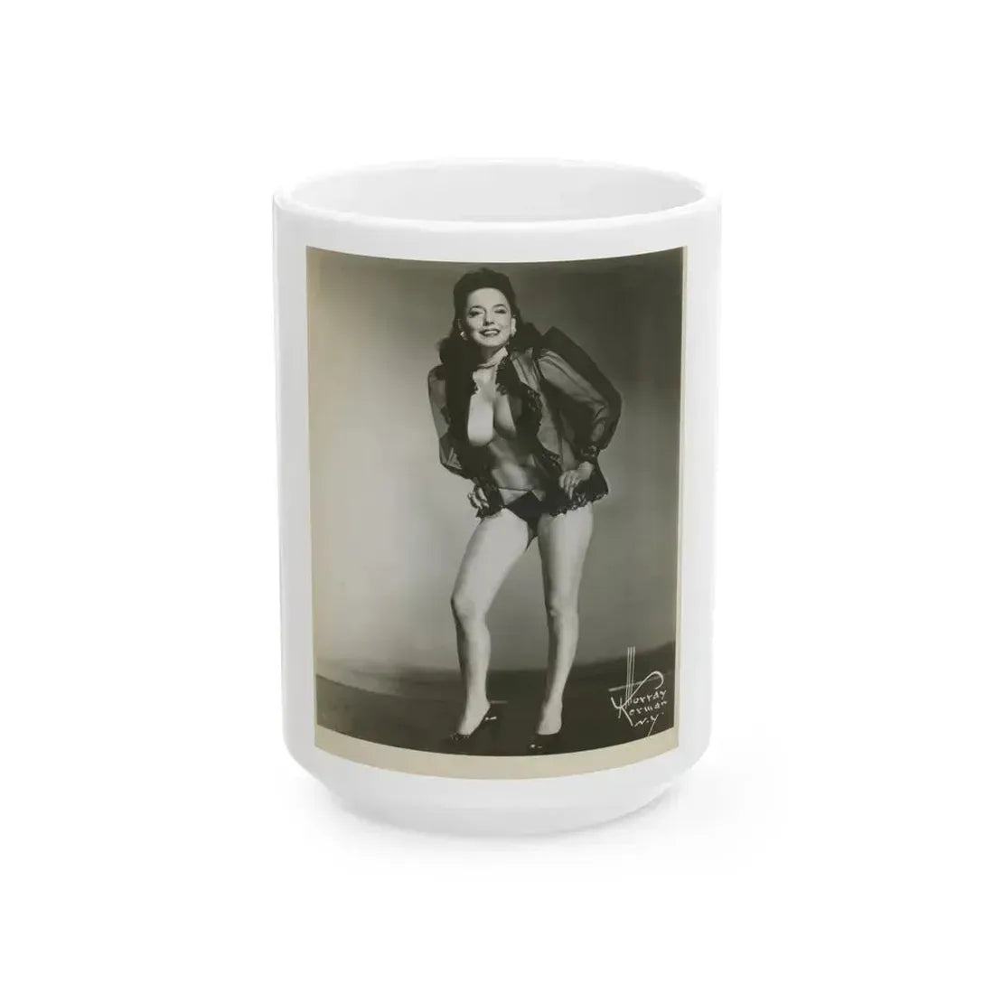 Evelyn West #09 (Vintage Female Icon) White Coffee Mug 15oz - Go Mug Yourself