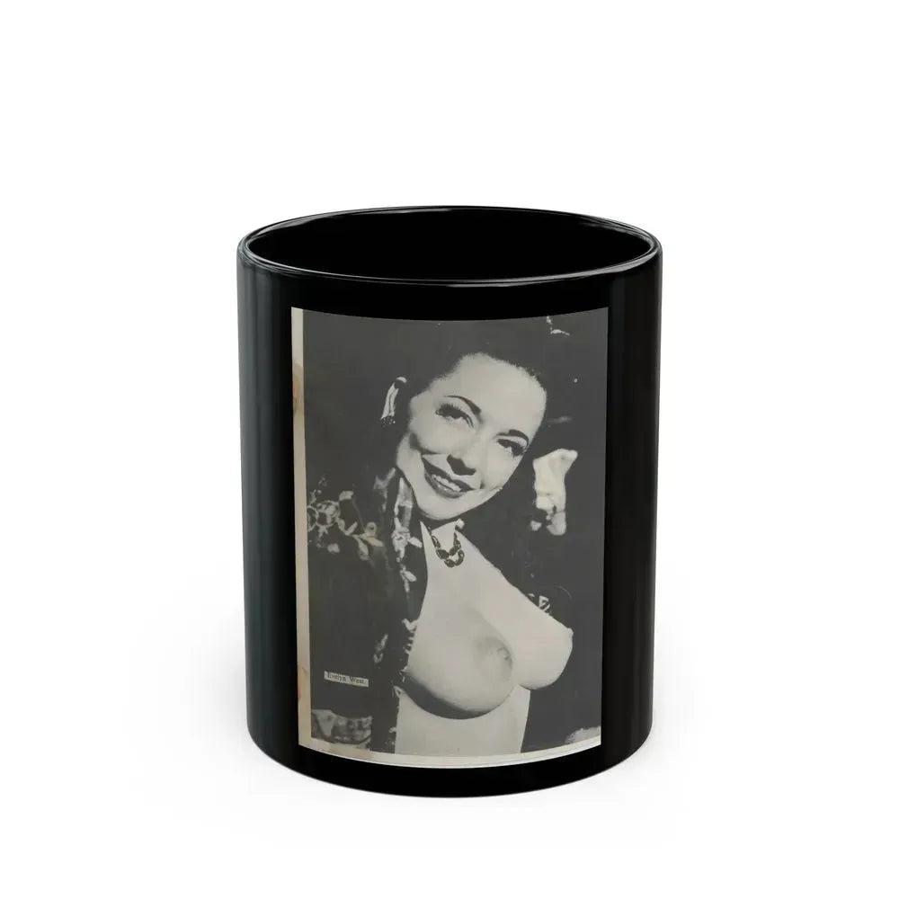 Evelyn West #10 (Vintage Female Icon) Black Coffee Mug 11oz - Go Mug Yourself