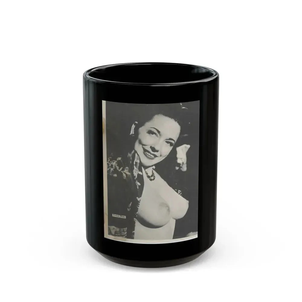 Evelyn West #10 (Vintage Female Icon) Black Coffee Mug 15oz - Go Mug Yourself