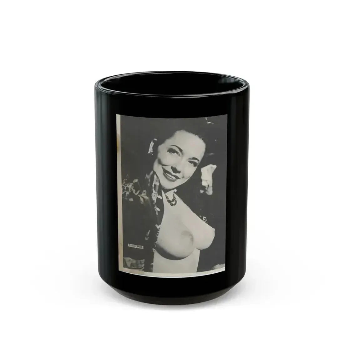 Evelyn West #10 (Vintage Female Icon) Black Coffee Mug 15oz - Go Mug Yourself