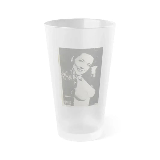 Evelyn West #10 (Vintage Female Icon) Frosted Pint Glass 16oz 16oz Frosted - Go Mug Yourself