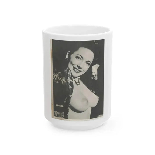 Evelyn West #10 (Vintage Female Icon) White Coffee Mug 15oz - Go Mug Yourself