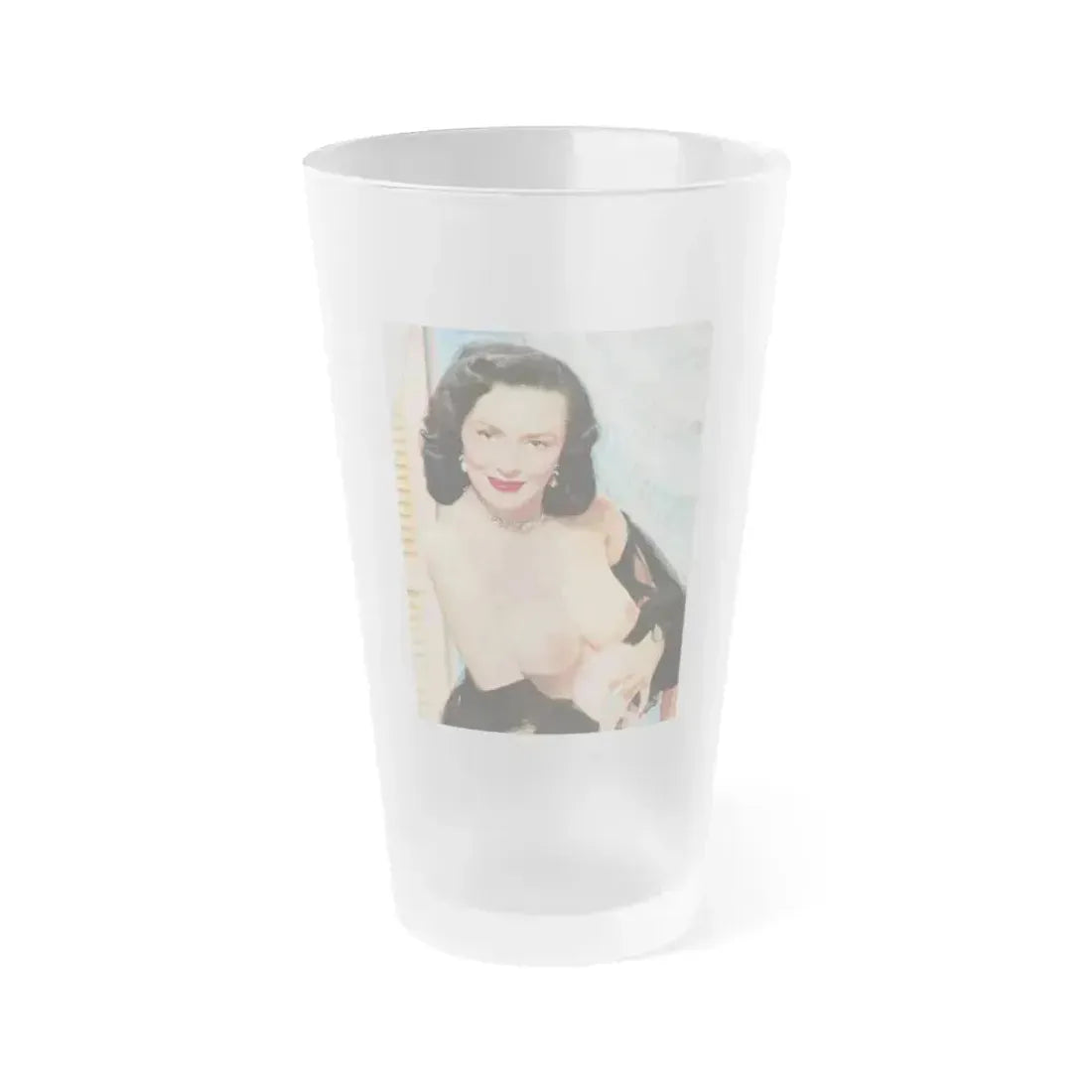 Evelyn West #12 (Vintage Female Icon) Frosted Pint Glass 16oz 16oz Frosted - Go Mug Yourself