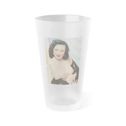Evelyn West #12 (Vintage Female Icon) Frosted Pint Glass 16oz 16oz Frosted - Go Mug Yourself
