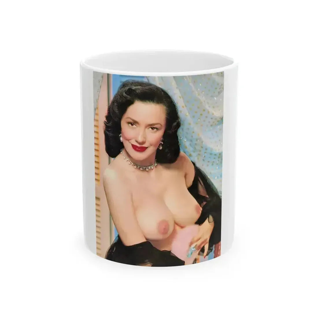 Evelyn West #12 (Vintage Female Icon) White Coffee Mug 11oz - Go Mug Yourself