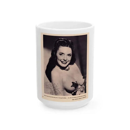 Evelyn West #13 (Vintage Female Icon) White Coffee Mug 15oz - Go Mug Yourself
