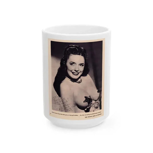 Evelyn West #13 (Vintage Female Icon) White Coffee Mug 15oz - Go Mug Yourself