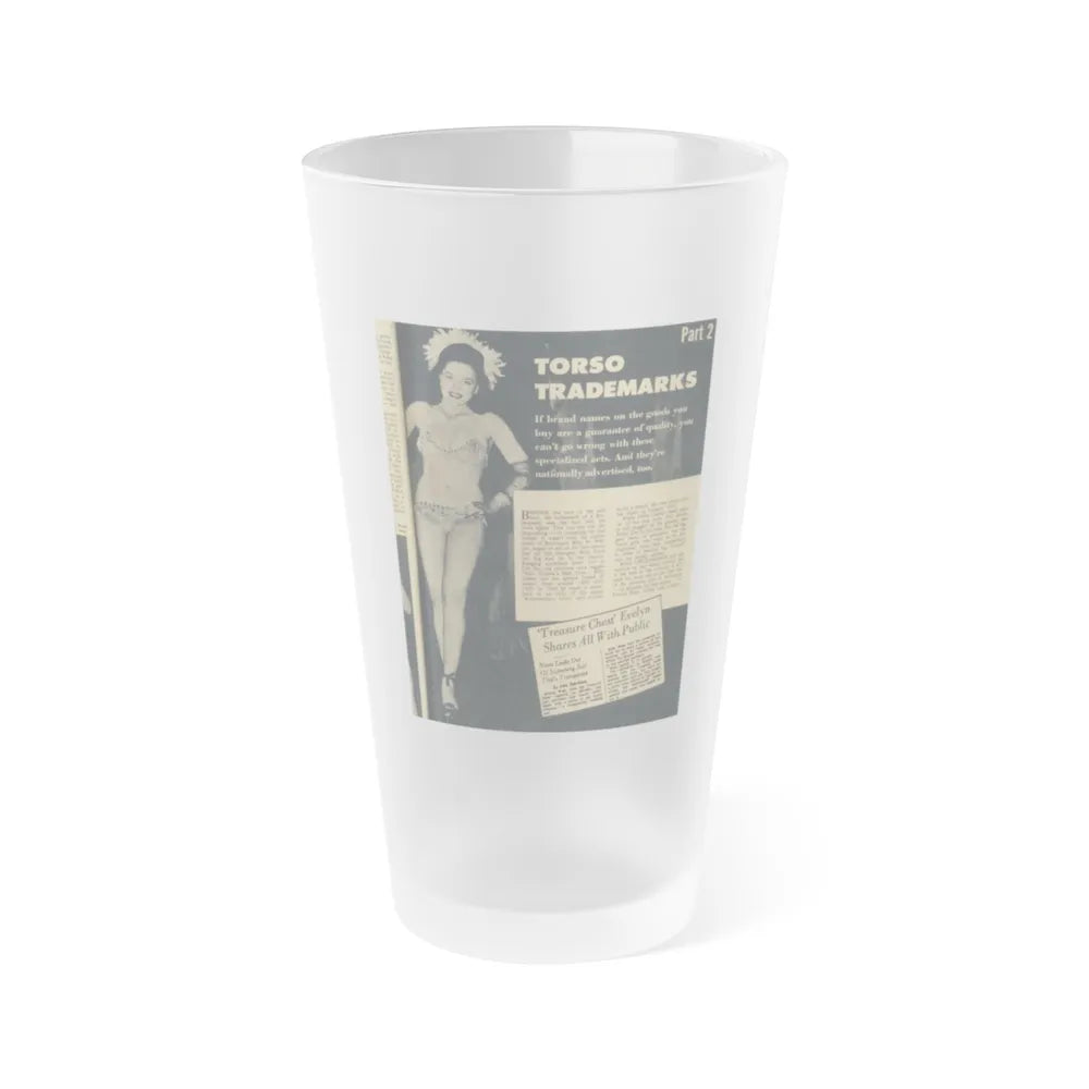 Evelyn West #16 (Vintage Female Icon) Frosted Pint Glass 16oz-16oz-Frosted-Go Mug Yourself