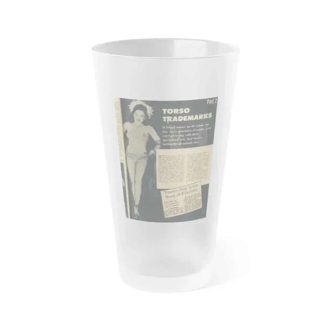 Evelyn West #16 (Vintage Female Icon) Frosted Pint Glass 16oz 16oz Frosted - Go Mug Yourself