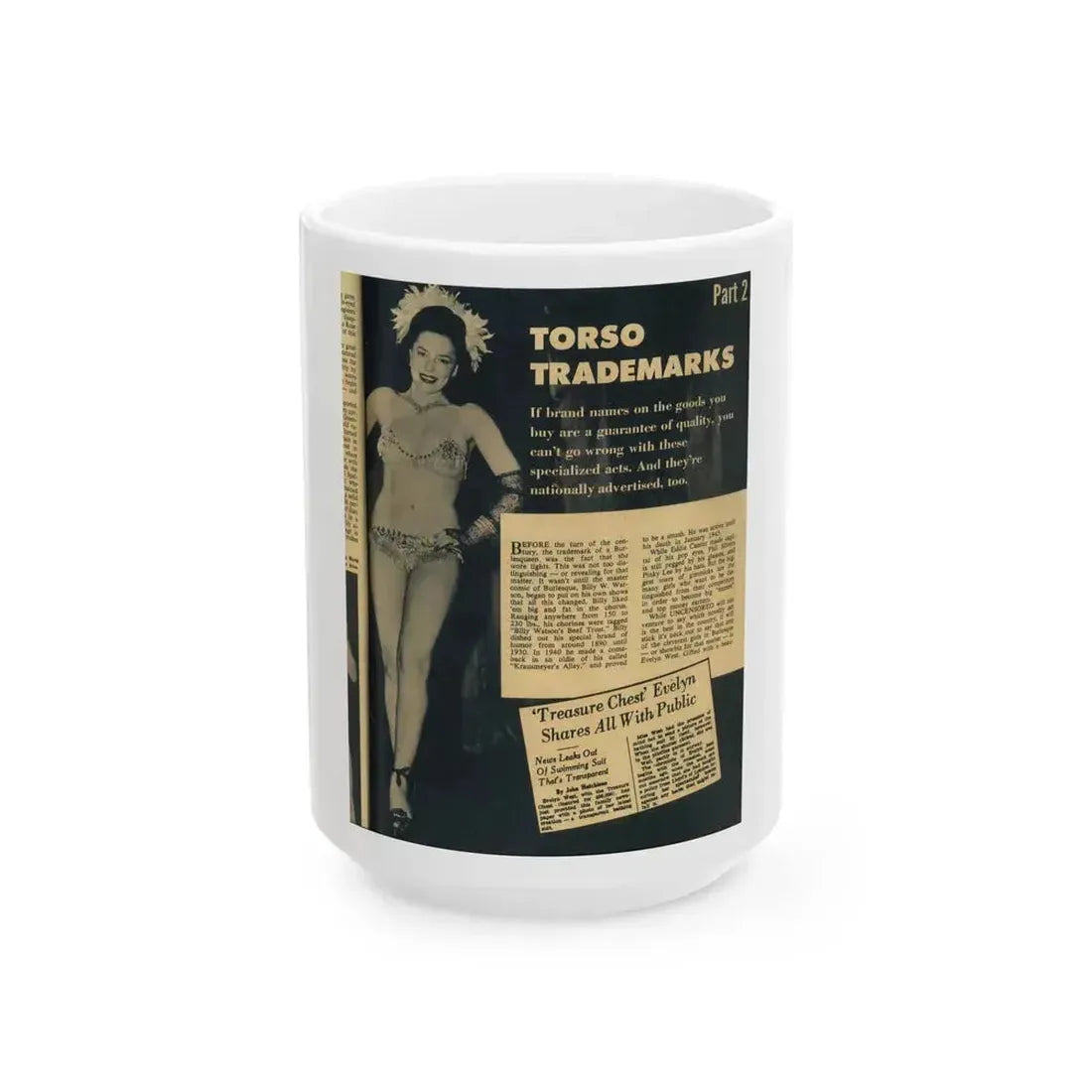 Evelyn West #16 (Vintage Female Icon) White Coffee Mug 15oz - Go Mug Yourself