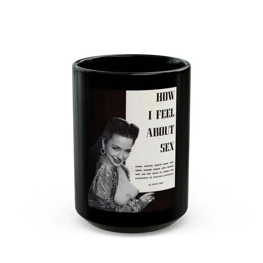 Evelyn West #17 (Vintage Female Icon) Black Coffee Mug 15oz - Go Mug Yourself