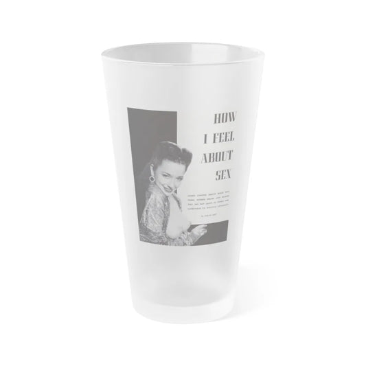 Evelyn West #17 (Vintage Female Icon) Frosted Pint Glass 16oz-16oz-Frosted-Go Mug Yourself