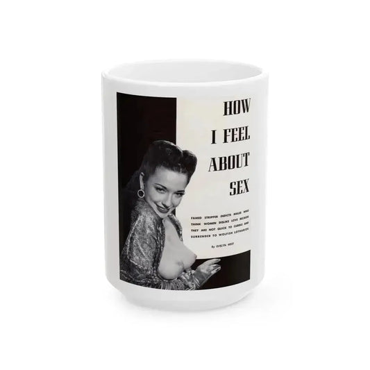 Evelyn West #17 (Vintage Female Icon) White Coffee Mug 15oz - Go Mug Yourself