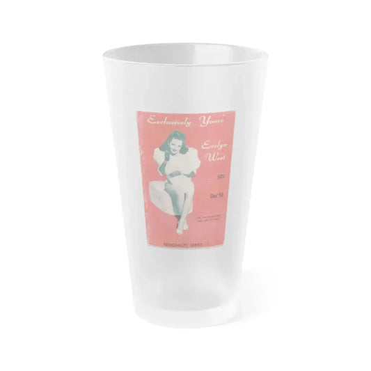 Evelyn West #18 (Vintage Female Icon) Frosted Pint Glass 16oz 16oz Frosted - Go Mug Yourself