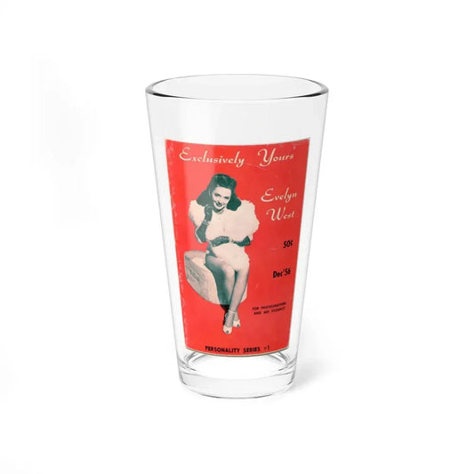 Evelyn West #18 (Vintage Female Icon) Pint Glass 16oz 16oz - Go Mug Yourself
