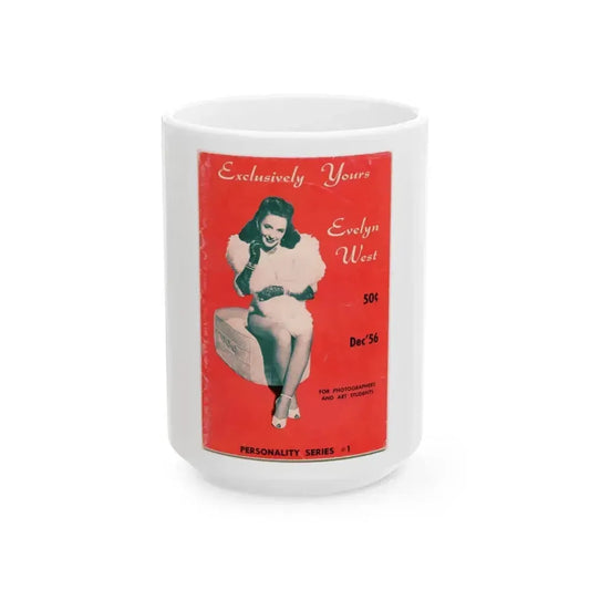 Evelyn West #18 (Vintage Female Icon) White Coffee Mug 15oz - Go Mug Yourself