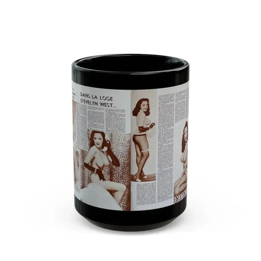 Evelyn West #19 (Vintage Female Icon) Black Coffee Mug 15oz - Go Mug Yourself
