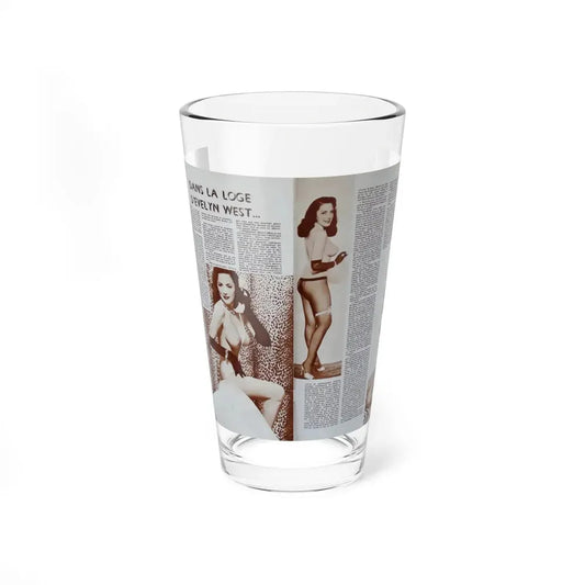 Evelyn West #19 (Vintage Female Icon) Pint Glass 16oz 16oz - Go Mug Yourself