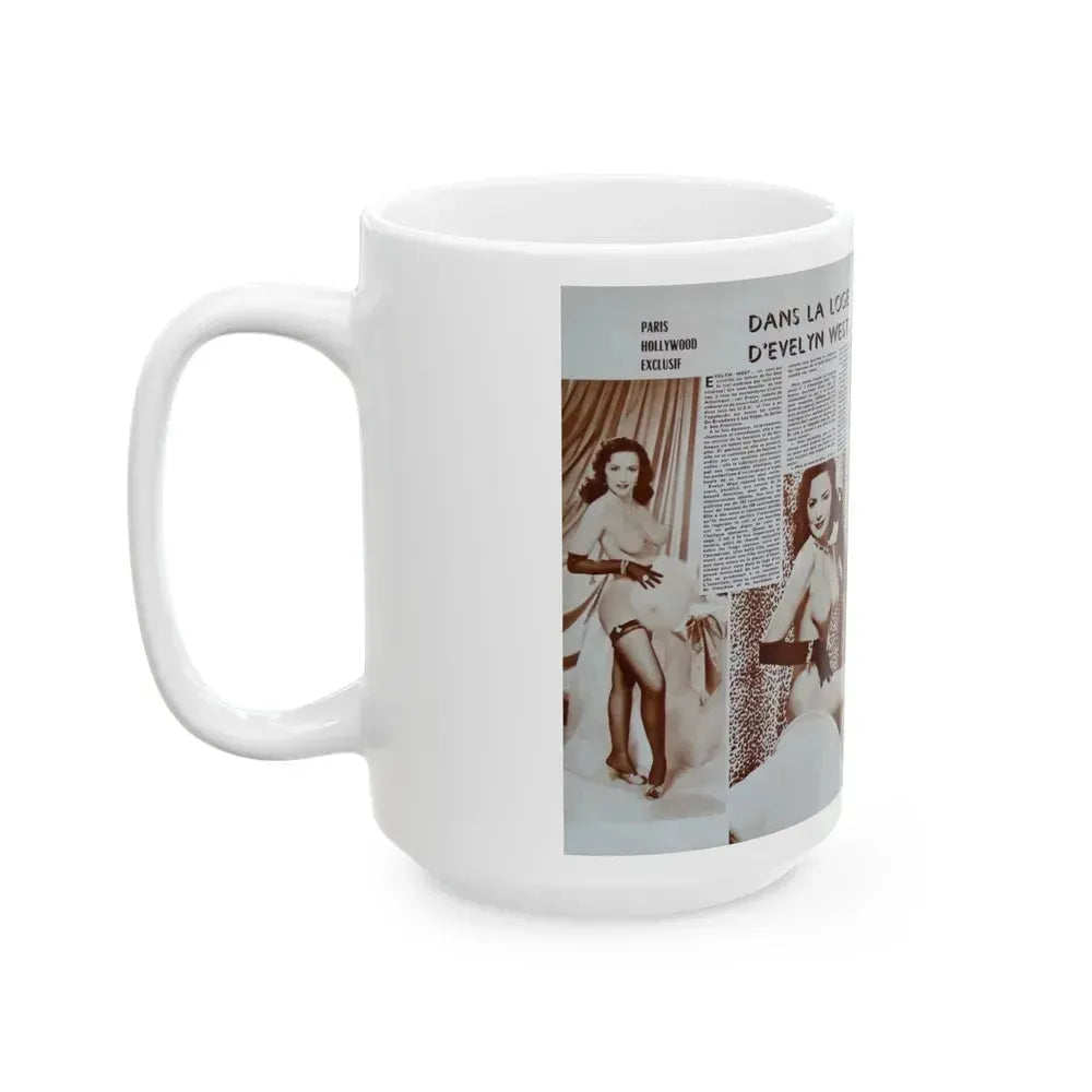 Evelyn West #19 (Vintage Female Icon) White Coffee Mug - Go Mug Yourself