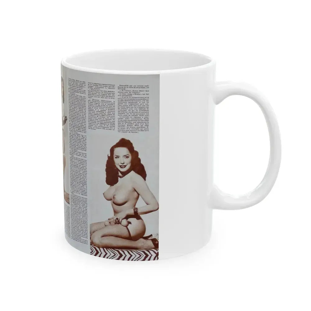Evelyn West #19 (Vintage Female Icon) White Coffee Mug - Go Mug Yourself