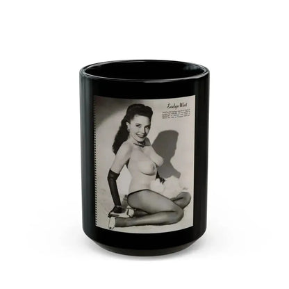Evelyn West #21 - (Vintage Female Icon) Black Coffee Mug 15oz - Go Mug Yourself