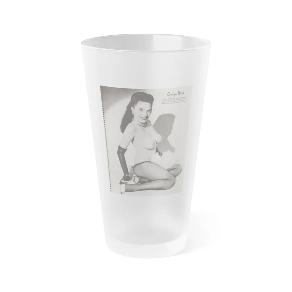 Evelyn West #21 - (Vintage Female Icon) Frosted Pint Glass 16oz-16oz-Frosted-Go Mug Yourself