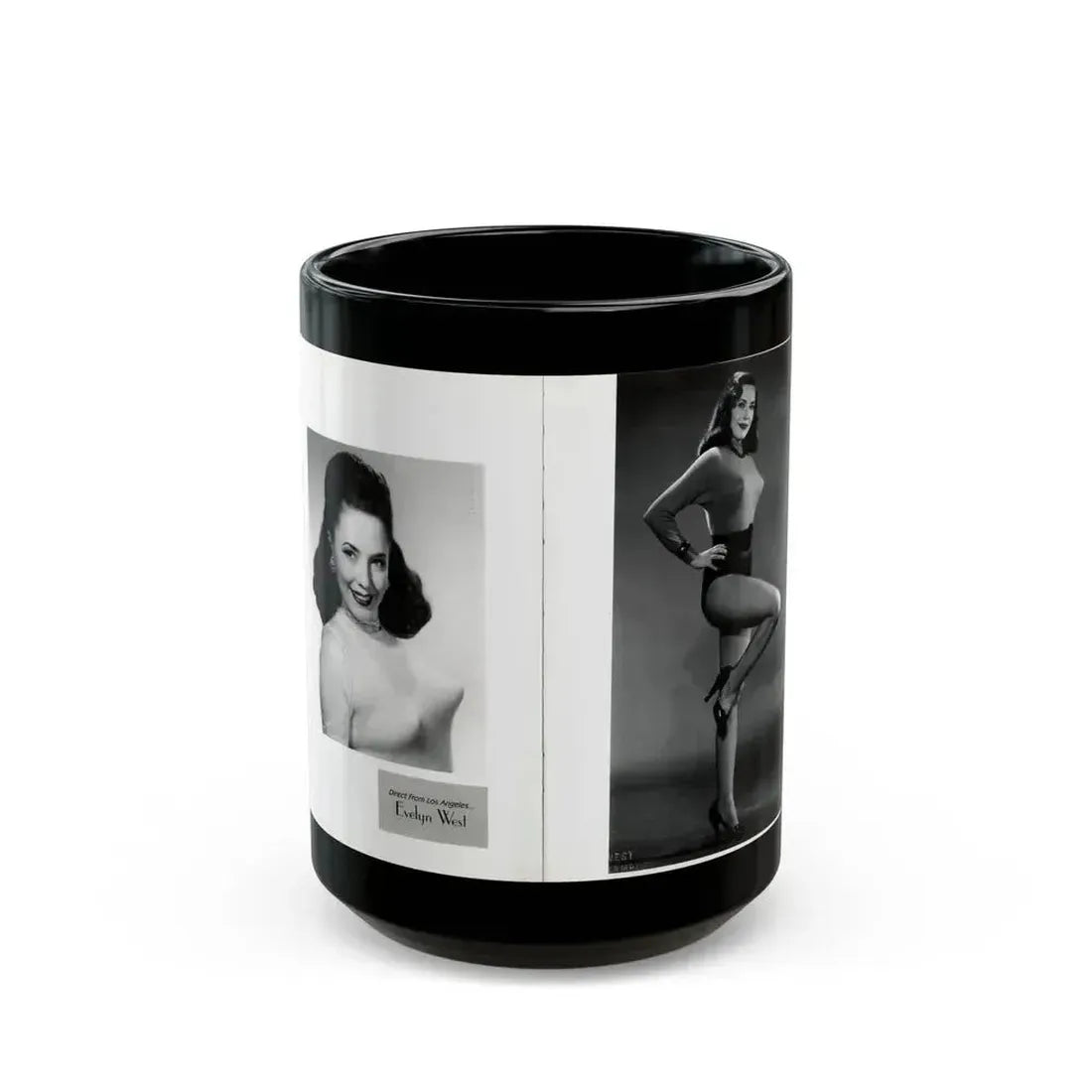 Evelyn West #22 - (Vintage Female Icon) Black Coffee Mug 15oz - Go Mug Yourself