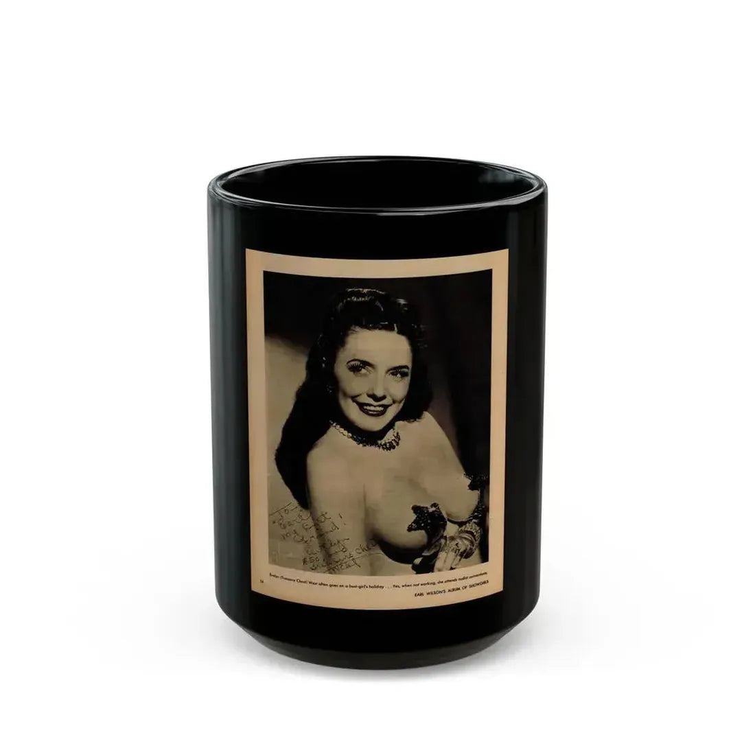 Evelyn West #23 - (Vintage Female Icon) Black Coffee Mug 15oz - Go Mug Yourself