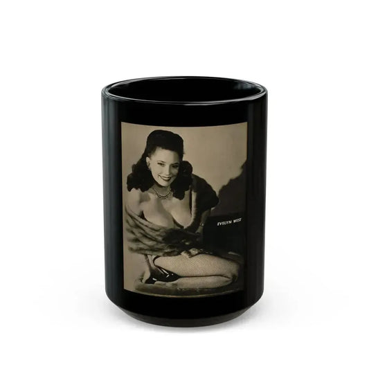 Evelyn West #24 - (Vintage Female Icon) Black Coffee Mug 15oz - Go Mug Yourself