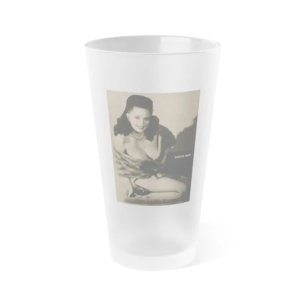 Evelyn West #24 - (Vintage Female Icon) Frosted Pint Glass 16oz-16oz-Frosted-Go Mug Yourself